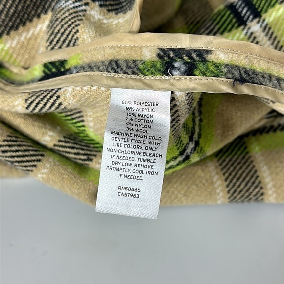 BP Brushed Plaid Oversize‎ Shirt Jacket in Tan Ravenwood Plaid Medium - Picture 6 of 7